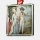 使用人によって出席されるプランターおよび彼の妻c.1 メタルオーナメント (左)