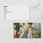 使用人によって出席されるプランターおよび彼の妻c.1 名刺 (正面/裏面)