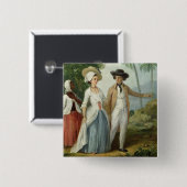 使用人によって出席されるプランターおよび彼の妻c.1 缶バッジ (正面&裏面)