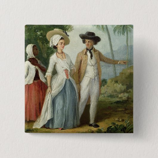 使用人によって出席されるプランターおよび彼の妻c.1 缶バッジ (正面)