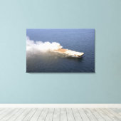 使用停止の航空機である元オリスカニー キャンバスプリント (インサイチュ (ウッドフロア))