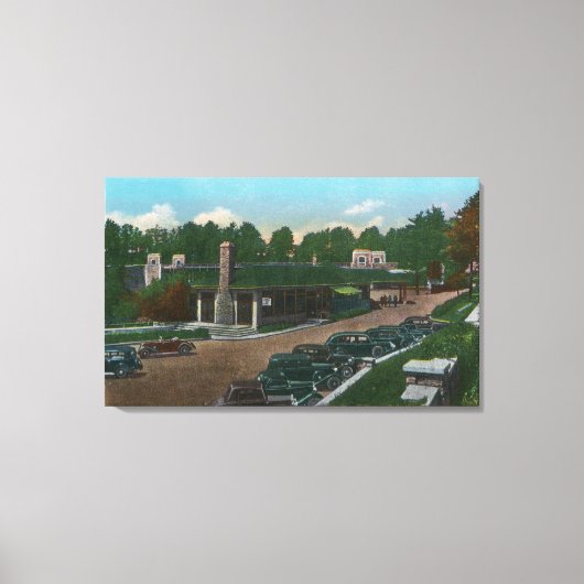 使用可能なキャズムの入り口のビュー キャンバスプリント (正面)