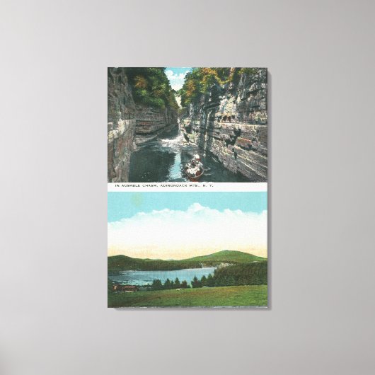 使用可能なシャムとサラナク湖のビュー キャンバスプリント (正面)