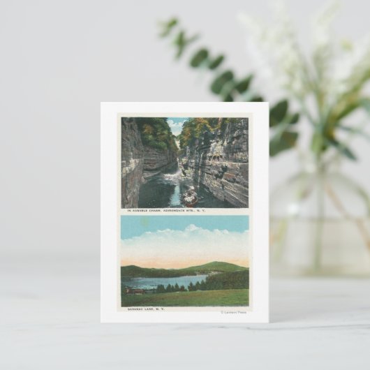 使用可能なシャムとサラナク湖のビュー ポストカード (スタンド正面)