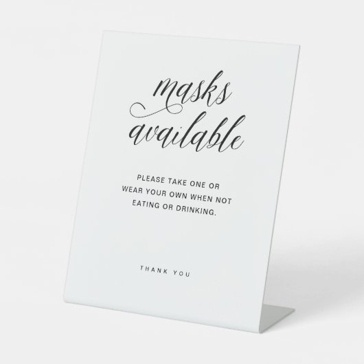使用可能なマスク |エレガントタイポグラフィ結婚ズ 台座サイン (正面)