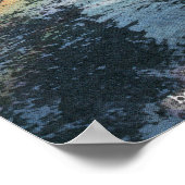 使用可能な川の滝と橋のビュー ポスター (角)