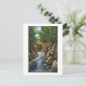 使用可能な川の滝と橋のビュー ポストカード (スタンド正面)