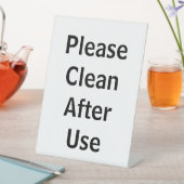 使用後は白で拭きなさい 台座サイン (インサイチュ)