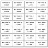 「使用推奨期限」ラベルシール シール (正面)