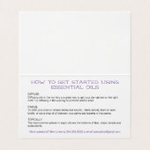 使用方向を用いるカラフルの精油のボトル 名刺 (内部フラット)