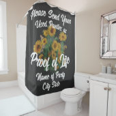 使用済みのパンティーを生き延びた証として送って下さい シャワーカーテン (インサイチュ)