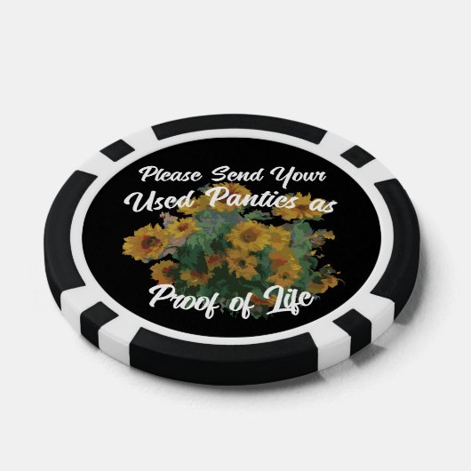 使用済みのパンティーを生き延びた証として送って下さい ポーカーチップ (シングル)