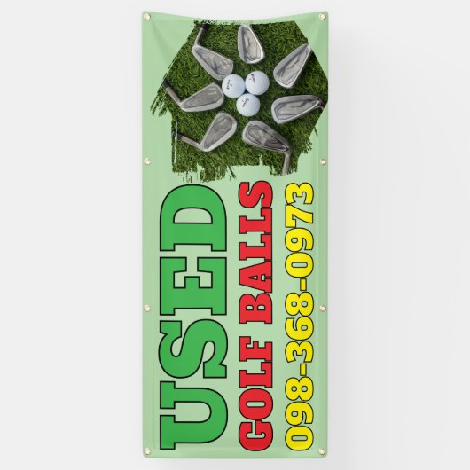 使用済みゴルフボールカスタムバナー 横断幕 (縦)