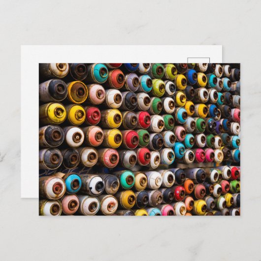 使用済みスプレー絵を描缶 ポストカード (正面/裏面)