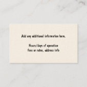 使用済みタイヤのリサイクルダンプまたはデポセンター 名刺 (裏面)