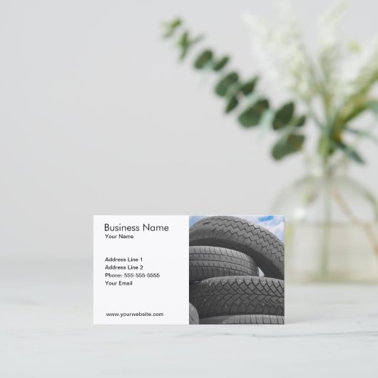 使用済みタイヤの名刺 名刺 (スタンド正面)