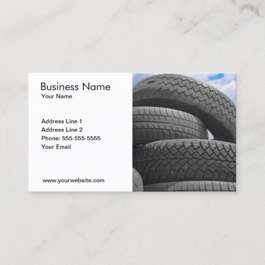 使用済みタイヤの名刺 名刺 (正面)