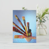 使用済みブラシの絵を描束数 招待状 (スタンド正面)