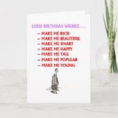 使用済み誕生日ウィッシュカード カード (正面)