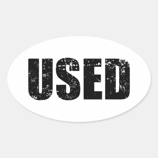 使用済み 楕円形シール (正面)