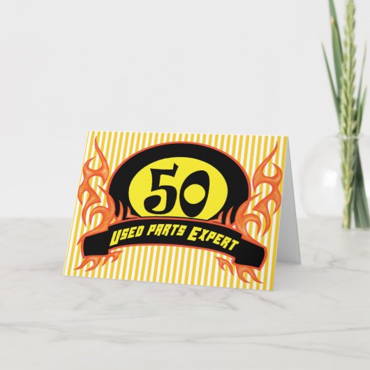 使用部品50番目のバースデーパーティ招待状 招待状 (正面)