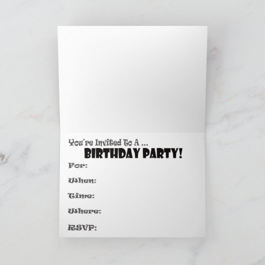 使用部品50番目のバースデーパーティ招待状 招待状 (内部)