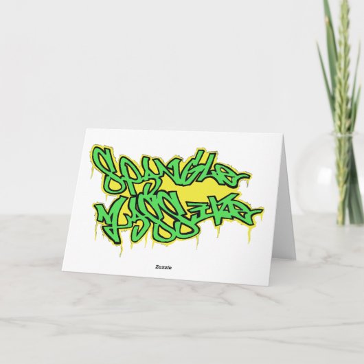 例えばDJの漫画のバースデー・カードに印を付けて下さい カード (裏面)