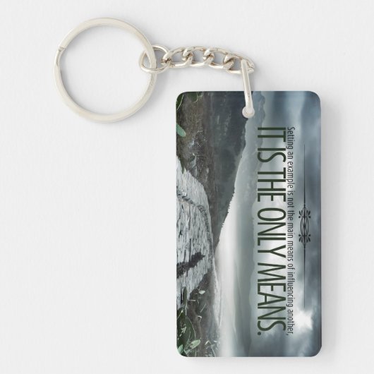 「例の設定」感動的引用文 キーホルダー (正面)