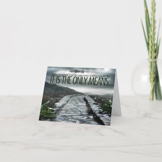 「例の設定」感動的引用文 サンキューカード (正面)