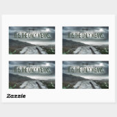 「例の設定」感動的引用文 長方形シール (シート)