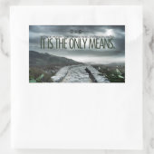 「例の設定」感動的引用文 長方形シール (バッグ)