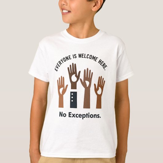 例外なく誰もが歓迎する Tシャツ (正面)