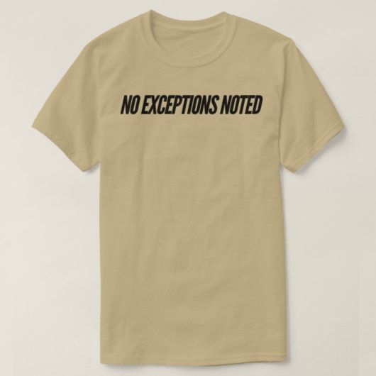 例外なし Tシャツ (デザイン正面)