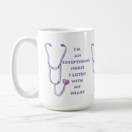 例外的なハートカスタムナースマグカップ コーヒーマグカップ (左)