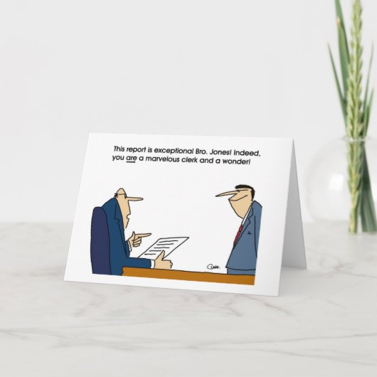 例外的なレポート カード (正面)