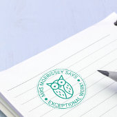 例外的なワークフクロウの先生 パーソナライズされた セルフインキングスタンプ