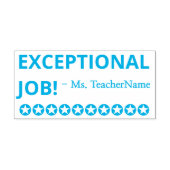 "例外的な仕事！" +インストラクター名ラバースタンプ セルフインキングスタンプ (デザイン)