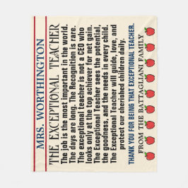 例外的な先生ありがとう フリースブランケット