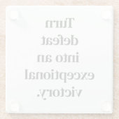 例外的な勝利ガラスコースター ガラスコースター (裏面)