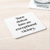 例外的な勝利紙コースター スクエアペーパーコースター (アングル)