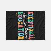 例外的な教育ドリームチームSped Ese先生 フリースブランケット (正面(横))