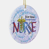 例外的な看護師のモットー セラミックオーナメント (右)