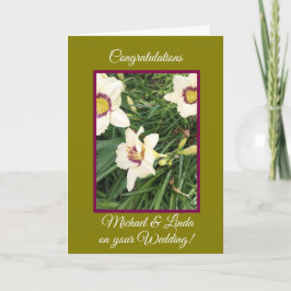 例外的結婚な折り畳みグリーティングカード カード