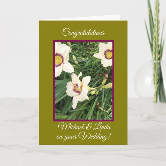 例外的結婚な折り畳みグリーティングカード カード (正面)