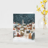 例示的なクリスマスシティ カード (黄色い花)