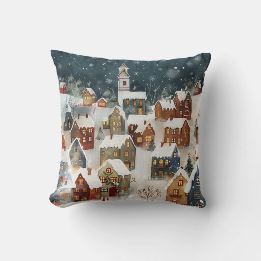 例示的なクリスマスシティ クッション (正面)