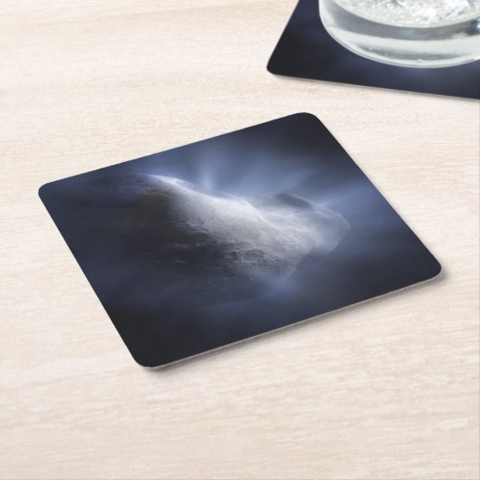 例示的にCometテンペルを閉じる。 スクエアペーパーコースター (アングル)