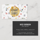 例示花のフローラ要素 名刺 (正面/裏面)