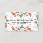 例示花のフローラ要素 名刺 (裏面)