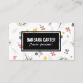 例示花のフローラ要素 名刺 (正面)